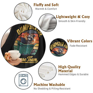 Funny Dumpster Fire Response Team Throw Blanket Work Humor TS11 Print Your Wear