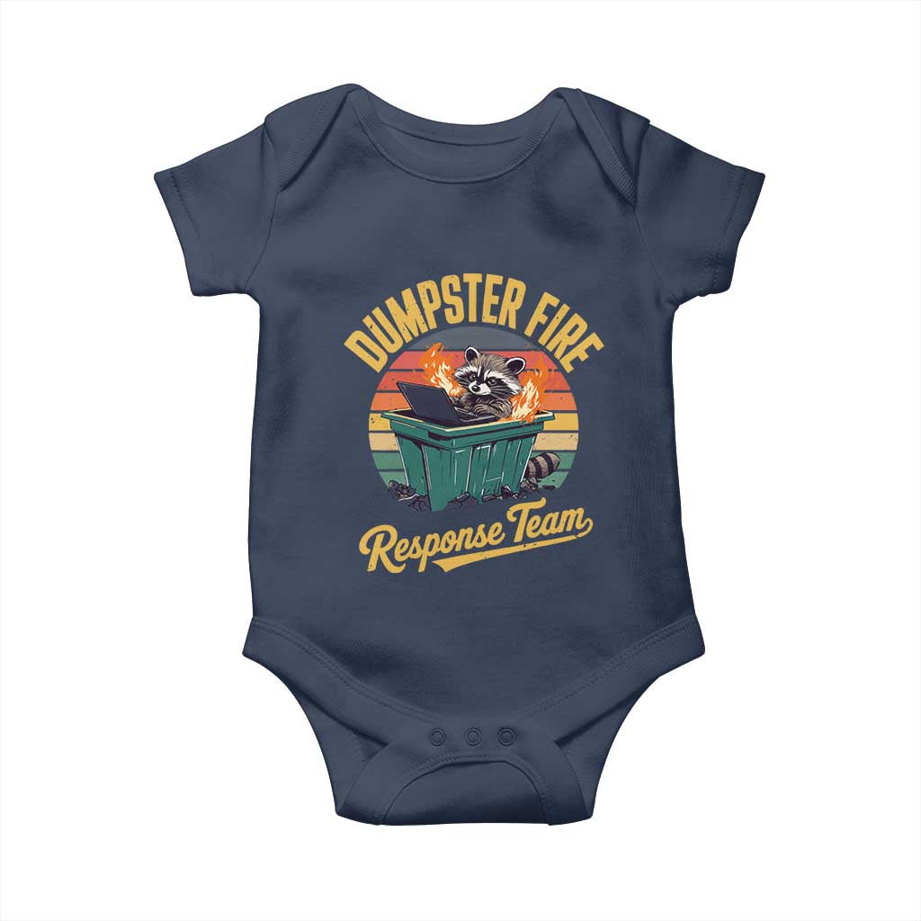 Funny Dumpster Fire Response Team Baby Onesie Work Humor TS11 Navy Print Your Wear