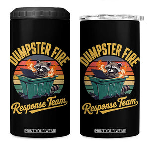 Funny Dumpster Fire Response Team 4 in 1 Can Cooler Tumbler Work Humor TS11 One Size: 16 oz Black Print Your Wear