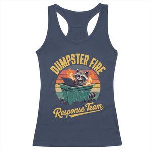 Funny Dumpster Fire Response Team Racerback Tank Top Work Humor TS11 Navy Print Your Wear