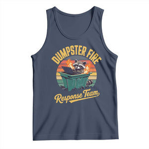 Funny Dumpster Fire Response Team Tank Top Work Humor TS11 Navy Print Your Wear