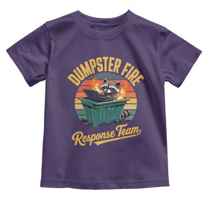 Funny Dumpster Fire Response Team Toddler T Shirt Work Humor TS11 Purple Print Your Wear