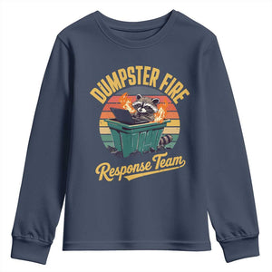 Funny Dumpster Fire Response Team Youth Sweatshirt Work Humor TS11 Navy Print Your Wear