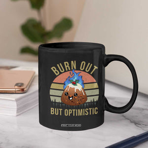 Funny Christmas Pudding Coffee Mug Burn Out But Optimistic Blue Flame TS11 Print Your Wear