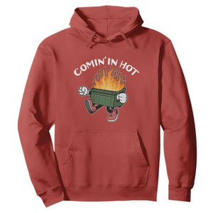 Funny Dumpster Fire Comin In Hot Hoodie TS11 Red Print Your Wear