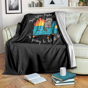 Funny Lil Dumpster Fire Racoon Throw Blanket This Little Light Of Mine I Am Going To Let It Shine TS11 Print Your Wear
