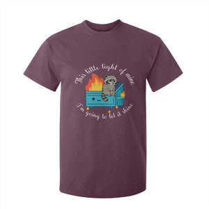 Funny Lil Dumpster Fire Racoon T Shirt For Kid This Little Light Of Mine I Am Going To Let It Shine TS11 Maroon Print Your Wear
