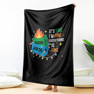 Dumpster Fire Christmas Throw Blanket Funny It's Fine I'm Fine Everything Is Fine TS11 Print Your Wear