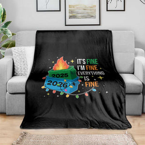 Dumpster Fire Christmas Throw Blanket Funny It's Fine I'm Fine Everything Is Fine TS11 Print Your Wear