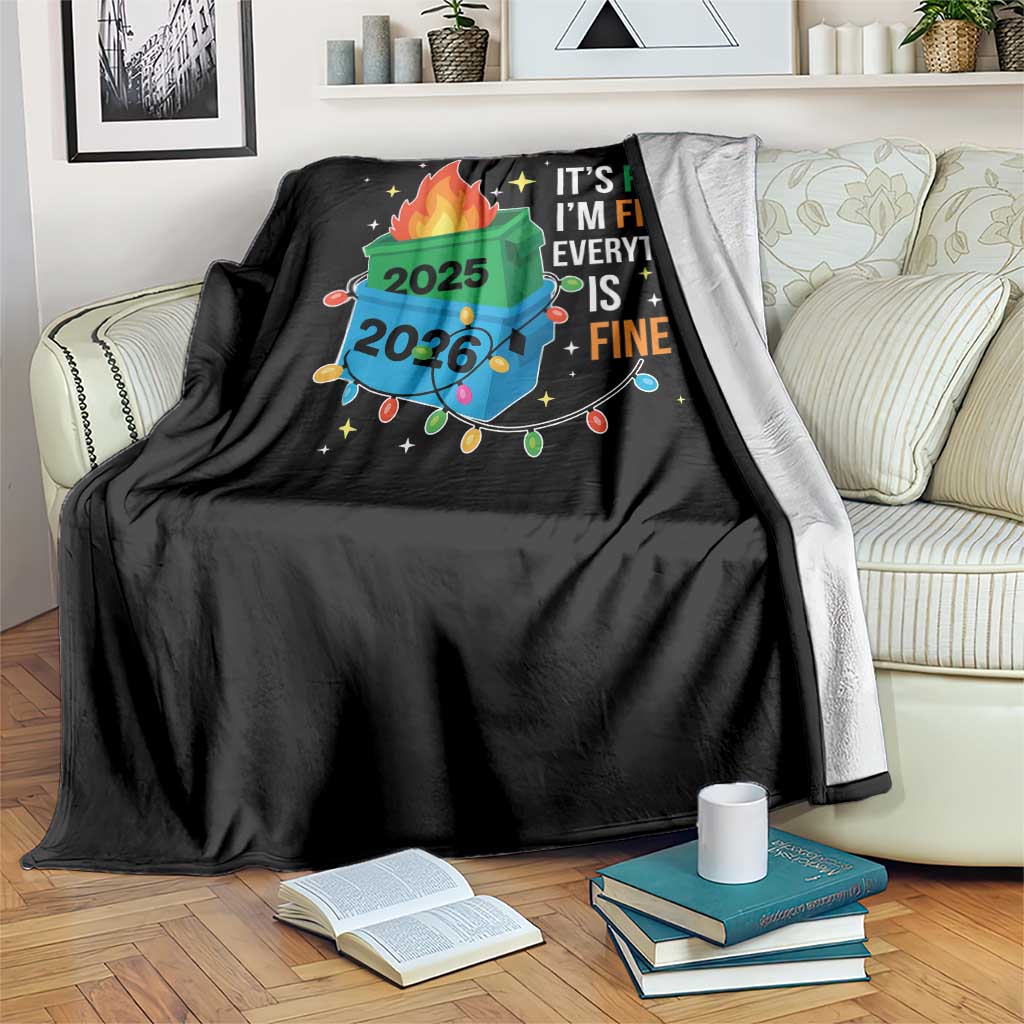 Dumpster Fire Christmas Throw Blanket Funny It's Fine I'm Fine Everything Is Fine TS11 Print Your Wear