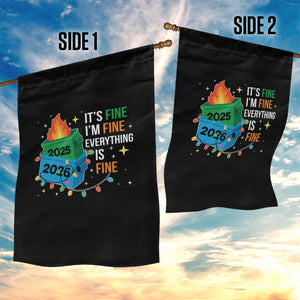 Dumpster Fire Christmas Garden Flag Funny It's Fine I'm Fine Everything Is Fine TS11 Print Your Wear