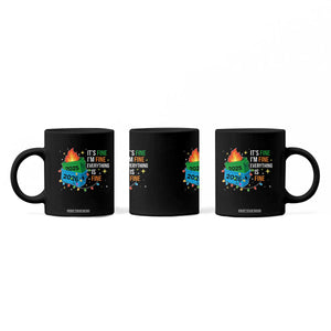 Dumpster Fire Christmas Coffee Mug Funny It's Fine I'm Fine Everything Is Fine TS11 Print Your Wear