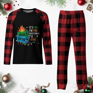 Dumpster Fire Christmas Plaid Pajama Set Funny It's Fine I'm Fine Everything Is Fine TS11 Buffalo Plaid Print Your Wear