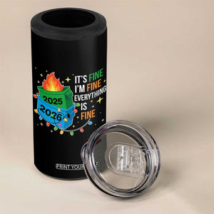 Dumpster Fire Christmas 4 in 1 Can Cooler Tumbler Funny It's Fine I'm Fine Everything Is Fine TS11 Print Your Wear