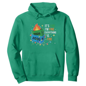 Dumpster Fire Christmas Hoodie Funny It's Fine I'm Fine Everything Is Fine - Print Your Wear