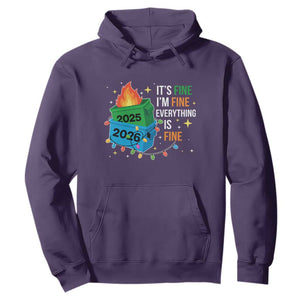 Dumpster Fire Christmas Hoodie Funny It's Fine I'm Fine Everything Is Fine TS11 Purple Print Your Wear