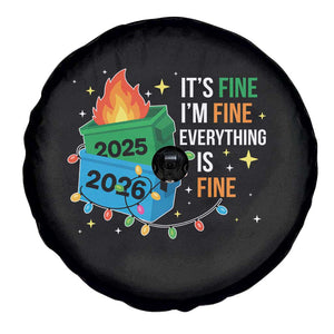 Dumpster Fire Christmas Spare Tire Cover Funny It's Fine I'm Fine Everything Is Fine TS11 Print Your Wear