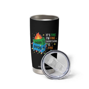 Dumpster Fire Christmas Tumbler Cup Funny It's Fine I'm Fine Everything Is Fine TS11 Print Your Wear