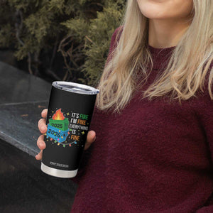 Dumpster Fire Christmas Tumbler Cup Funny It's Fine I'm Fine Everything Is Fine TS11 Print Your Wear