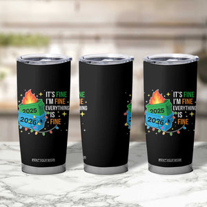 Dumpster Fire Christmas Tumbler Cup Funny It's Fine I'm Fine Everything Is Fine TS11 Print Your Wear