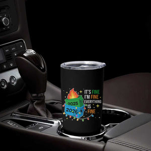 Dumpster Fire Christmas Tumbler Cup Funny It's Fine I'm Fine Everything Is Fine TS11 Print Your Wear