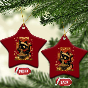Funny Christmas Cat Ramen Ceramic Ornament Xmas Japanese Kawaii Anime Cat TS11 Print Your Wear