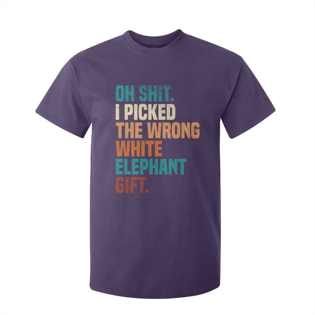 Oh Shit I Picked The Wrong White Elephant Gift T Shirt For Kid Funny Retro Christmas Gift Exchange TS11 Purple Print Your Wear