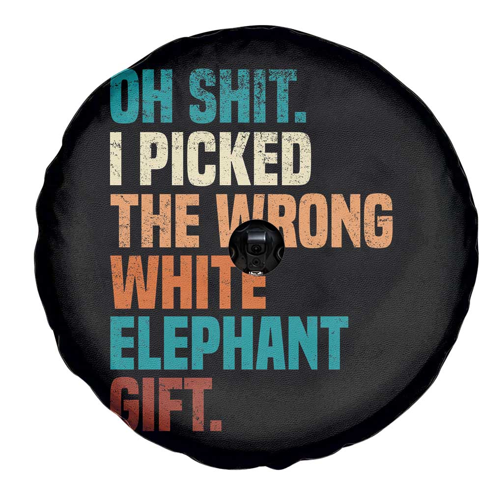 Oh Shit I Picked The Wrong White Elephant Gift Spare Tire Cover Funny Retro Christmas Gift Exchange TS11 Print Your Wear