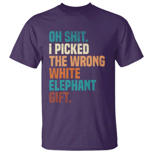 Oh Shit I Picked The Wrong White Elephant Gift T Shirt Funny Retro Christmas Gift Exchange TS11 Purple Print Your Wear