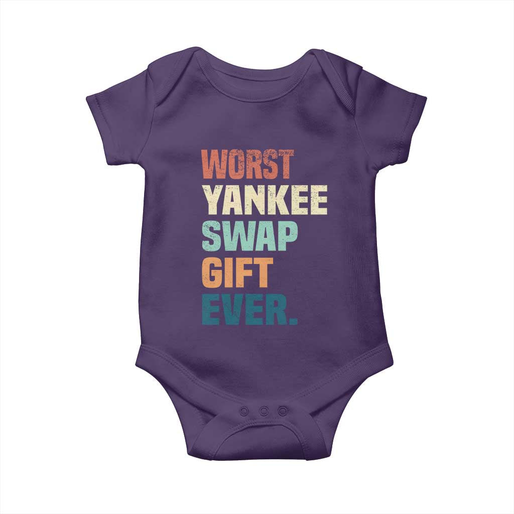 Funny Worst Yankee Swap Gift Ever Baby Onesie Christmas Gift Exchange Game TS11 Purple Print Your Wear