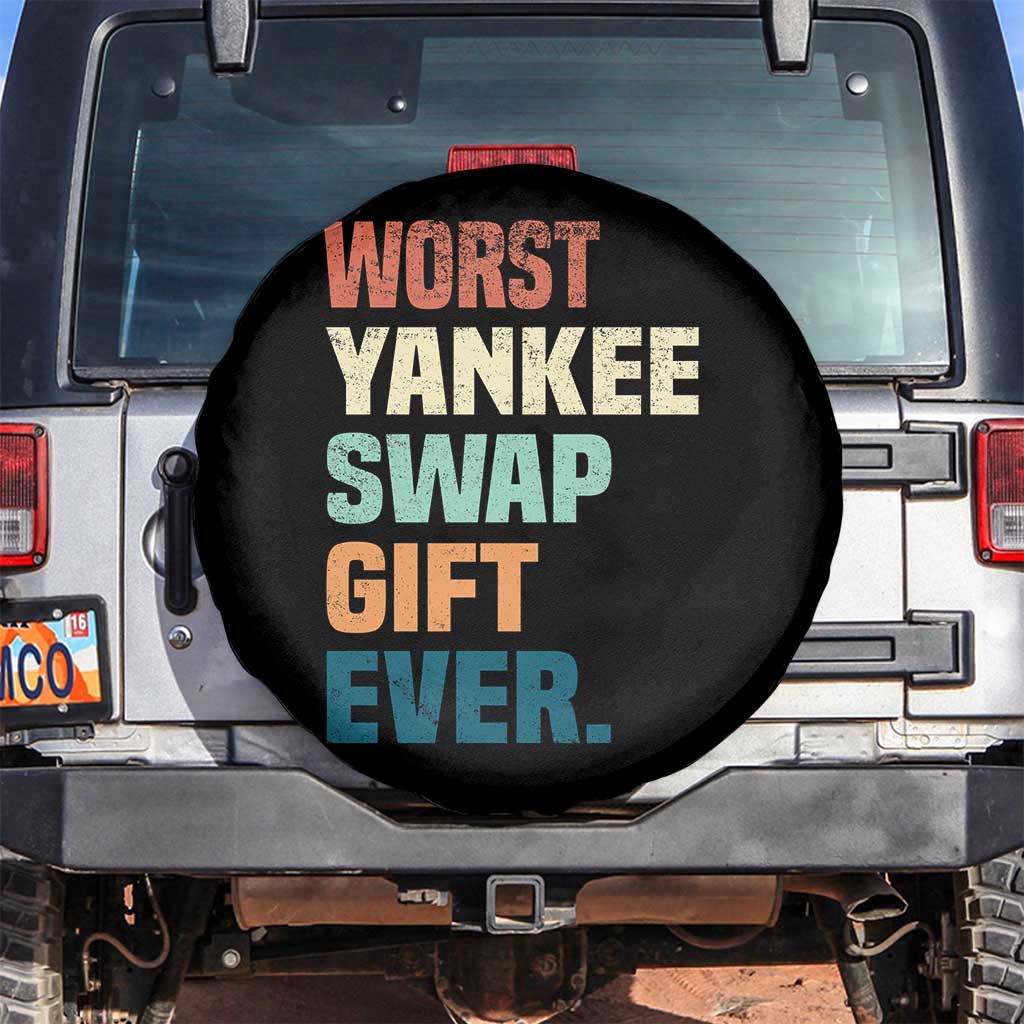 Funny Worst Yankee Swap Gift Ever Spare Tire Cover Christmas Gift Exchange Game TS11 No hole Black Print Your Wear