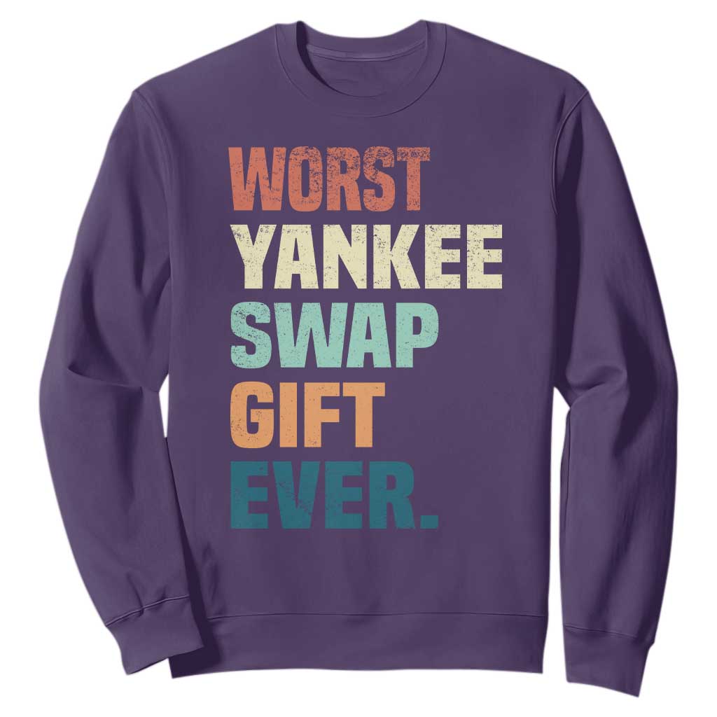 Funny Worst Yankee Swap Gift Ever Sweatshirt Christmas Gift Exchange Game TS11 Purple Print Your Wear