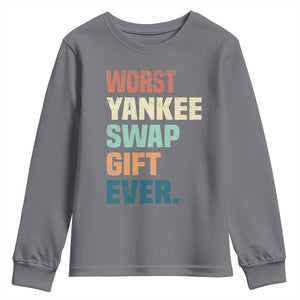 Funny Worst Yankee Swap Gift Ever Youth Sweatshirt Christmas Gift Exchange Game TS11 Charcoal Print Your Wear