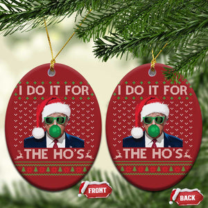 Funny Trump Xmas Christmas Ornament I Do It For The Ho's Santa Trump President TS11 Oval Red Print Your Wear