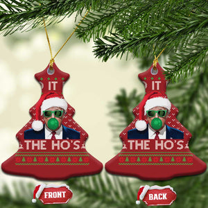 Funny Trump Xmas Christmas Ornament I Do It For The Ho's Santa Trump President TS11 Christmas Tree Red Print Your Wear