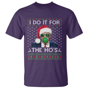 Funny Trump Christmas T Shirt I Do It For The Ho's Santa Trump President TS11 Purple Print Your Wear
