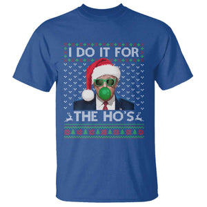 Funny Trump Christmas T Shirt I Do It For The Ho's Santa Trump President TS11 Royal Blue Print Your Wear
