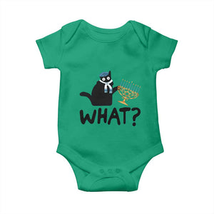 Funny What Hanukkah Black Cat Baby Onesie TS11 Irish Green Print Your Wear