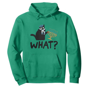 Funny What Hanukkah Black Cat Hoodie TS11 Irish Green Print Your Wear