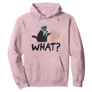 Funny What Hanukkah Black Cat Hoodie TS11 Light Pink Print Your Wear
