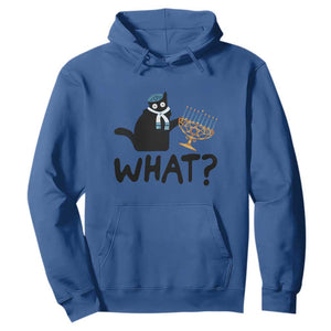 Funny What Hanukkah Black Cat Hoodie TS11 Royal Blue Print Your Wear