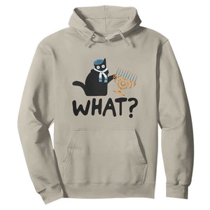 Funny What Hanukkah Black Cat Hoodie TS11 Sand Print Your Wear