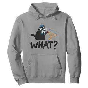 Funny What Hanukkah Black Cat Hoodie TS11 Sport Gray Print Your Wear