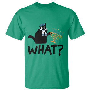Funny What Hanukkah Black Cat T Shirt TS11 Irish Green Print Your Wear