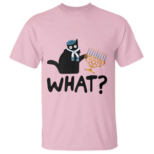 Funny What Hanukkah Black Cat T Shirt TS11 Light Pink Print Your Wear