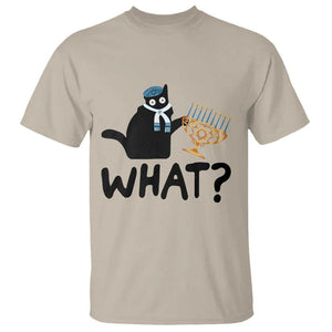 Funny What Hanukkah Black Cat T Shirt TS11 Sand Print Your Wear