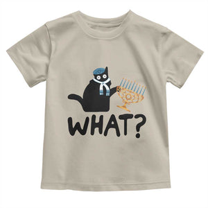 Funny What Hanukkah Black Cat Toddler T Shirt TS11 Sand Print Your Wear