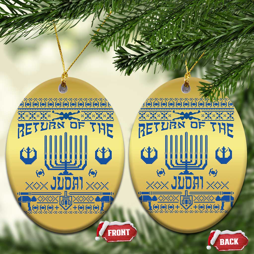 Hanukkah Holiday Christmas Ornament Return Of The Judai Chanukah Jewish Festival TS11 Oval Gold Print Your Wear
