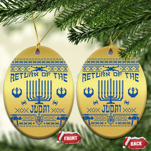 Hanukkah Holiday Christmas Ornament Return Of The Judai Chanukah Jewish Festival TS11 Oval Gold Print Your Wear