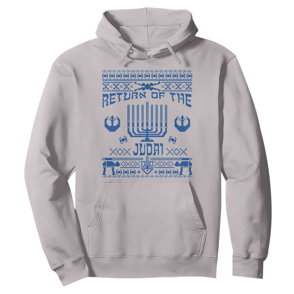Hanukkah Holiday Hoodie Return Of The Judai Chanukah Jewish Festival TS11 Ice Gray Print Your Wear